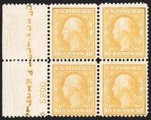 Sale 1187, Lot 544, 1910-13 Washington-Franklin Issue (Scott 374-396)