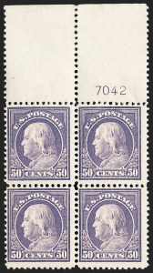 Sale 1187, Lot 578, 1912-14 Washington-Franklin Issue (Scott 405-423)