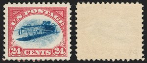 Sale 1192, Lot 644, 24c Inverted Jenny, Mint Never-Hinged, Position 49 (Scott C3a)
