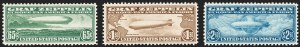 Sale 1192, Lot 658, Air Post, Graf Zeppelin Issue (Scott C13-C15)