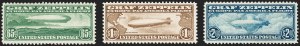 Sale 1192, Lot 661, Air Post, Graf Zeppelin Issue (Scott C13-C15)