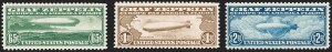 Sale 1192, Lot 663, Air Post, Graf Zeppelin Issue (Scott C13-C15)