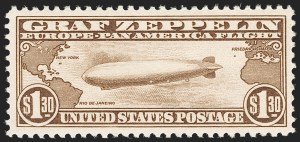 Sale 1192, Lot 672, Air Post, Graf Zeppelin Issue (Scott C13-C15)