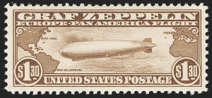 Sale 1192, Lot 675, Air Post, Graf Zeppelin Issue (Scott C13-C15)