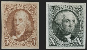 Sale 1192, Lot 70, 1875 Reproduction of 1847 Issue (Scott 3-4)