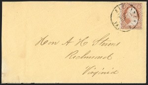 Sale 1192, Lot 857, Confederate States: Independent and CSA use of US Postage