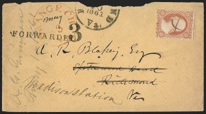 Sale 1192, Lot 865, Confederate States: Independent and CSA use of US Postage