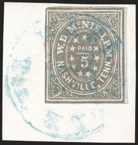 Sale 1192, Lot 876, Confederate States: Postmasters' Provisionals