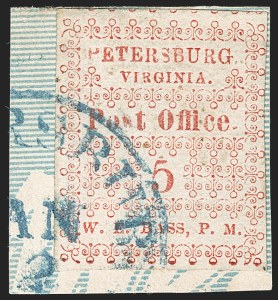 Sale 1192, Lot 881, Confederate States: Postmasters' Provisionals
