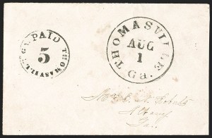 Sale 1192, Lot 883, Confederate States: Postmasters' Provisionals