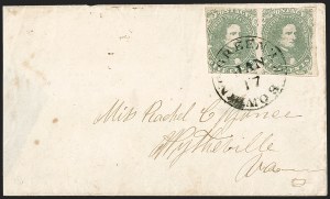 Sale 1192, Lot 928, Confederate States: General Issues on-Cover, Lithograph Issues