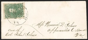 Sale 1192, Lot 930, Confederate States: General Issues on-Cover, Lithograph Issues