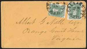 Sale 1192, Lot 931, Confederate States: General Issues on-Cover, Lithograph Issues