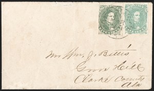Sale 1192, Lot 938, Confederate States: General Issues on-Cover, Lithograph Issues