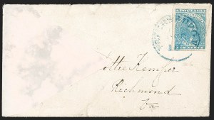 Sale 1192, Lot 942, Confederate States: General Issues on-Cover, Lithograph Issues