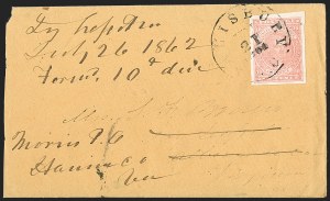 Sale 1192, Lot 947, Confederate States: General Issues on-Cover, Lithograph Issues