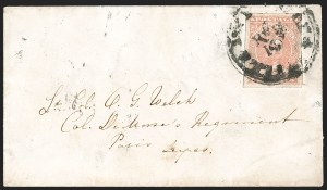 Sale 1192, Lot 949, Confederate States: General Issues on-Cover, Lithograph Issues