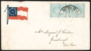 Sale 1192, Lot 953, Confederate States: General Issues on-Cover, Typograph and Engraved Issues
