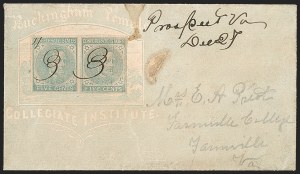 Sale 1192, Lot 955, Confederate States: General Issues on-Cover, Typograph and Engraved Issues