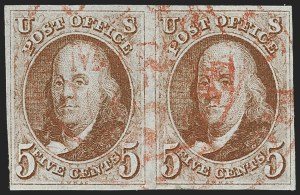 Sale 1197, Lot 1529, 5c 1847 Issue (Scott 1)