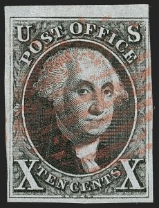 Sale 1197, Lot 1538, 5c 1847 Issue (Scott 1)