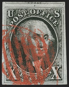 Sale 1197, Lot 1542, 10c 1847 Issue (Scott 2)