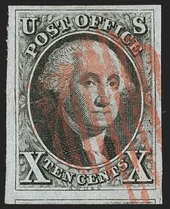 Sale 1197, Lot 1544, 10c 1847 Issue (Scott 2)
