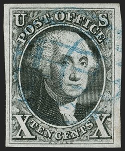 Sale 1197, Lot 1553, 10c 1847 Issue (Scott 2)