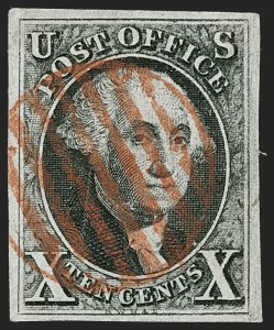 Sale 1197, Lot 1556, 10c 1847 Issue (Scott 2)