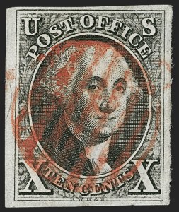 Sale 1197, Lot 1558, 10c 1847 Issue (Scott 2)