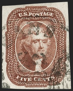 Sale Number 1197, Lot Number 1589, 1851-56 Issue (Scott 7-17) Sale Number 1197, Lot Number 1589, 1851-56 Issue (Scott 7-17)