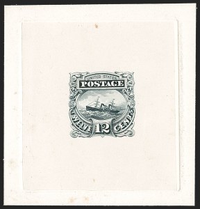 Sale 1197, Lot 1727, 12c "Adriatic" 1869 Pictorial Issue, Essays & Proofs (Scott 117-E, 117P)