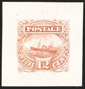 Sale 1197, Lot 1730, 12c "Adriatic" 1869 Pictorial Issue, Essays & Proofs (Scott 117-E, 117P)