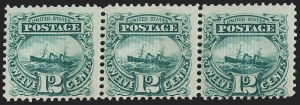 Sale 1197, Lot 1750, 12c "Adriatic" 1869 Pictorial Issue, Stamps (Scott 117)