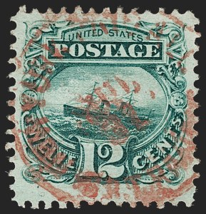 Sale 1197, Lot 1758, 12c "Adriatic" 1869 Pictorial Issue, Stamps (Scott 117)