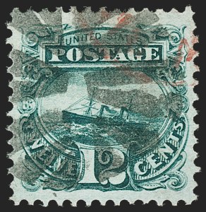 Sale 1197, Lot 1761, 12c "Adriatic" 1869 Pictorial Issue, Stamps (Scott 117)