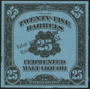 Sale 1197, Lot 2225, Revenues: Wine and Beer Stamps