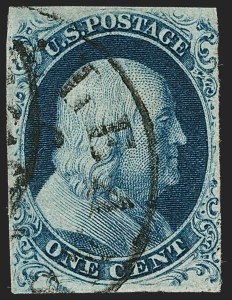 Sale 1199, Lot 1017, 1c 1851-56 Issue (Scott 5-9)