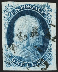 Sale 1199, Lot 1024, 1c 1851-56 Issue (Scott 5-9)