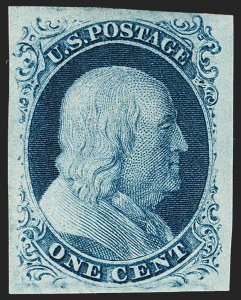 Sale 1199, Lot 1025, 1c 1851-56 Issue (Scott 5-9)
