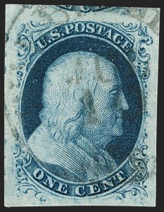 Sale 1199, Lot 1026, 1c 1851-56 Issue (Scott 5-9)