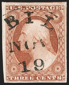 Sale 1199, Lot 1034, 3c-12c 1851-56 Issue (Scott 10-17)