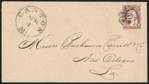 Sale 1199, Lot 1038, 3c-12c 1851-56 Issue (Scott 10-17)