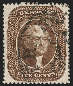 Sale Number 1199, Lot Number 1080, 5c-30c 1857-60 Issue (Scott 27-38) Sale Number 1199, Lot Number 1080, 5c-30c 1857-60 Issue (Scott 27-38)