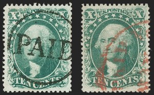 Sale 1199, Lot 1085, 5c-30c 1857-60 Issue (Scott 27-38)