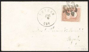 Sale 1199, Lot 1113, 1861-66 Issue Fancy Cancellations