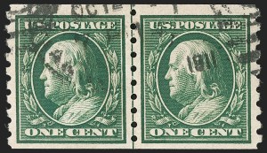 Sale 1199, Lot 1454, 1910-13 Washington-Franklin Issue (Scott 374-396)