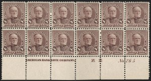 Sale 1201, Lot 2074, Imprint and Plate Number Blocks