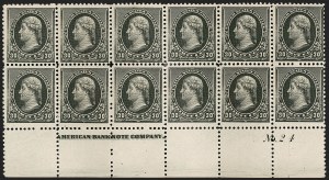 Sale 1201, Lot 2077, Imprint and Plate Number Blocks