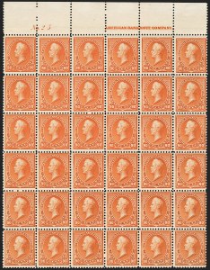 Sale 1201, Lot 2078, Imprint and Plate Number Blocks
